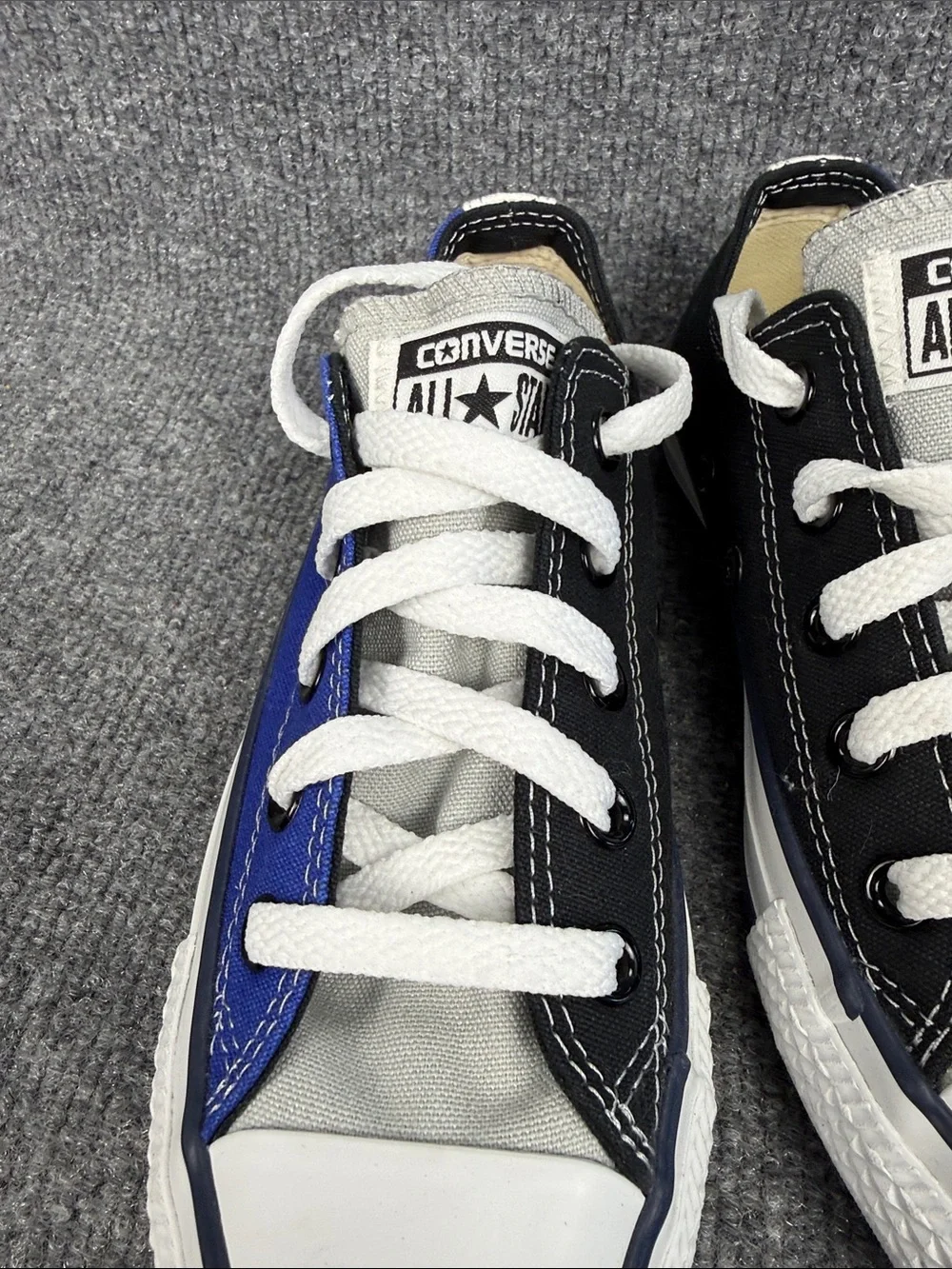 Converse Kids' All Star Low Top Sneakers - Black/Blue/White MEN 3 WMN 5 EU 35